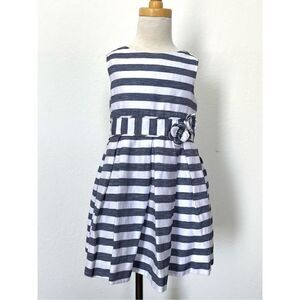 Mayoral Girls 6 Striped Sleeveless Wrap Dress